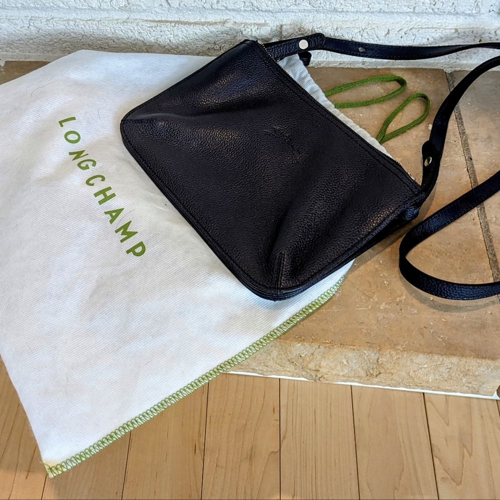 Longchamp Cross-body Navy Leather Purse - Used once!